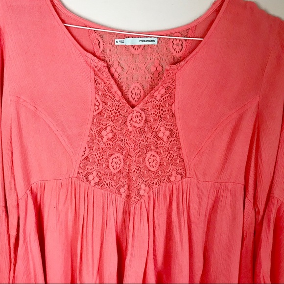 Maurice’s | Flowy Coral Top - Picture 2 of 7